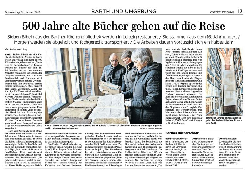 Ostseezeitung vom 31. Januar 2019